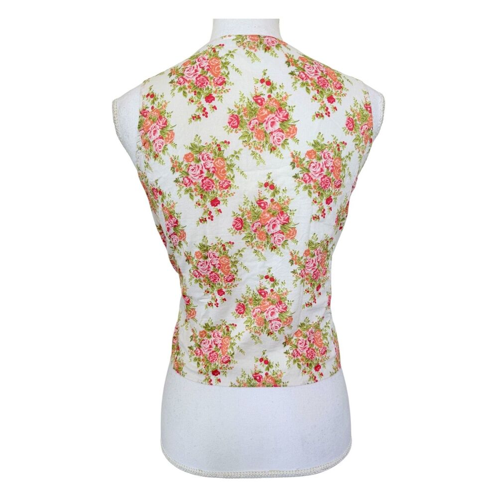 Vintage VIEW Floral Pintuck Pleated Top - Size M - Picture 2 of 7